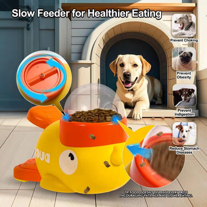 SmartFeeder Duck – 2-in-1 Interactive Treat Dispenser & Slow Feeder Toy