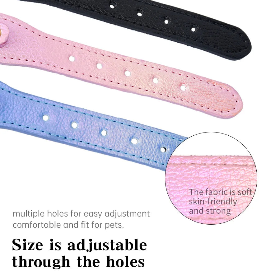 Elegant Rhinestone Heart Pet Collar - Adjustable & Comfortable