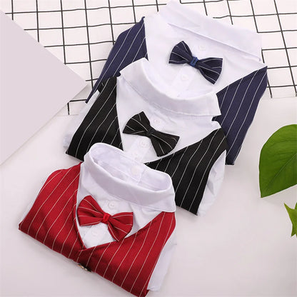 Elegant Dog Tuxedo with Bow Tie for Special Occasions