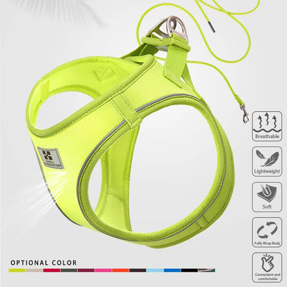 Reflective Dog Harness & Leash Set - Adjustable & Comfortable