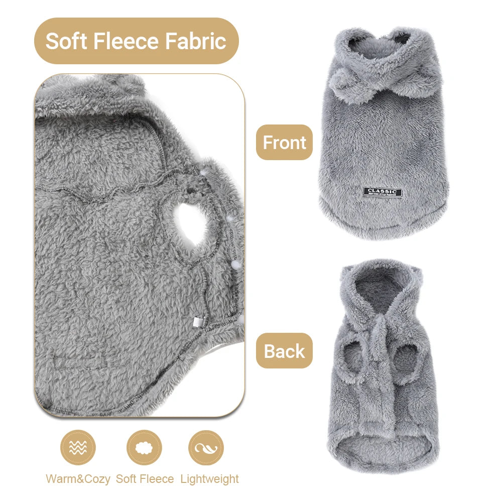 Cozy Fleece Hoodie for Small & Medium Pets - Warm & Cute