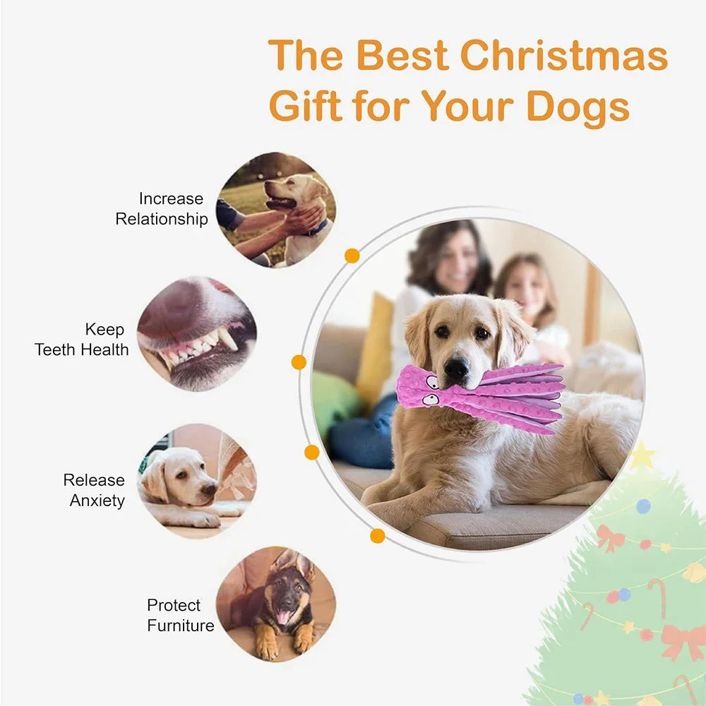 Interactive Octopus Plush Chew Toy for Dogs