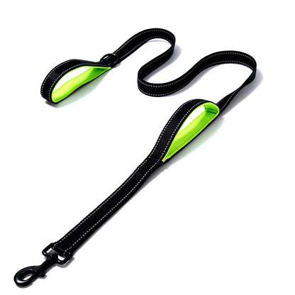Double Handle Reflective Dog Leash for Night Safety