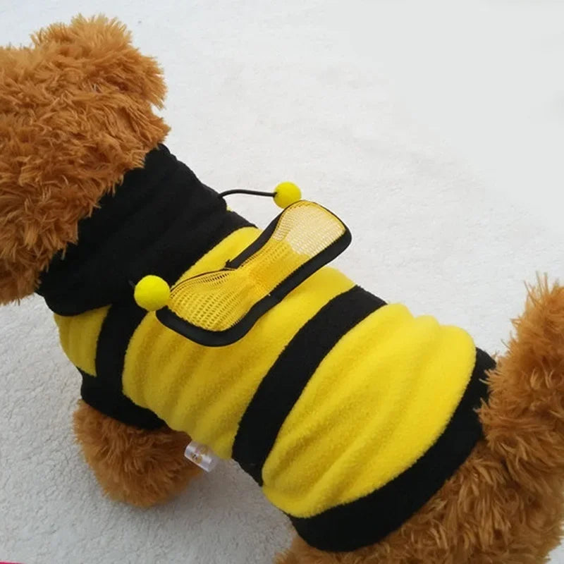Bee Costume Hoodie for Dogs and Cats - Cozy Fleece Apparel