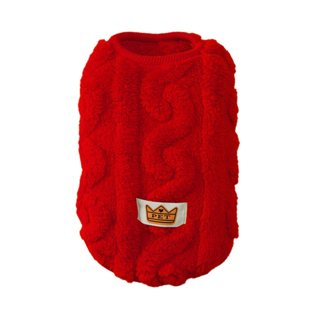 Warm Fleece Pet Sweater for Cats & Small Dogs