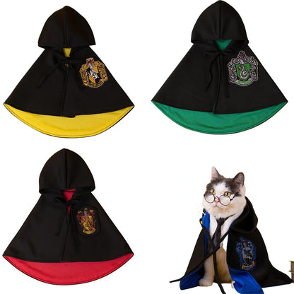Pet Wizard Cape - Magic Academy Cosplay Costume for Dogs & Cats