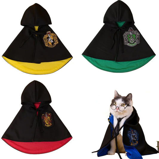 Pet Wizard Cape - Magic Academy Cosplay Costume for Dogs & Cats