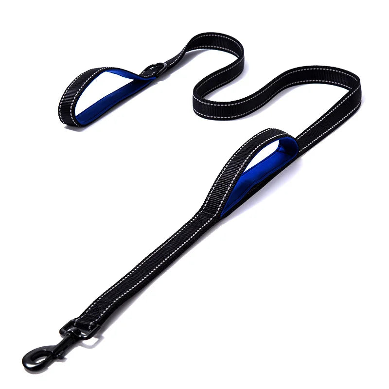 Double Handle Reflective Dog Leash for Night Safety