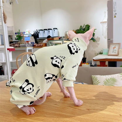 Warm Cotton Turtleneck Sweater for Hairless Cats