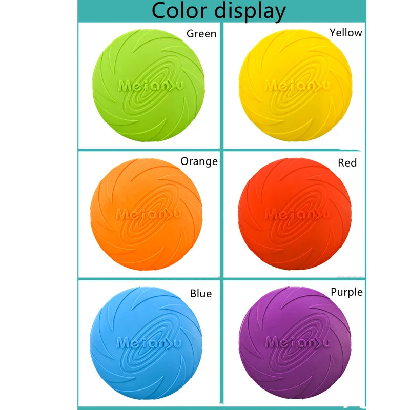 Durable Silicone Dog Flying Disc - Outdoor Fun