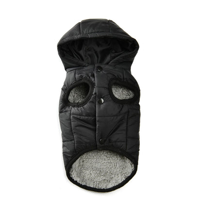 Cozy Fleece Dog Hoodie with D-ring for Winter