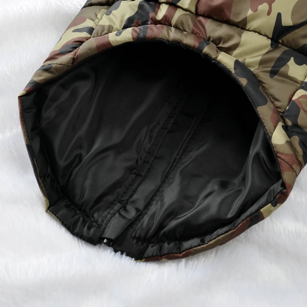 Waterproof Camouflage Winter Coat for Large Dogs
