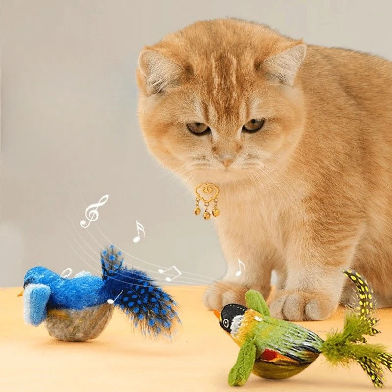 Interactive Cat Bird Toy with Realistic Sounds