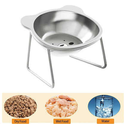 Elevated Stainless Steel Cat Bowls for Comfort