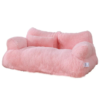 Cozy Plush Cat Sofa Bed - Winter Warmth for Pets