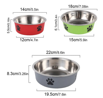 Stainless Steel Pet Bowl with Non-Slip Base