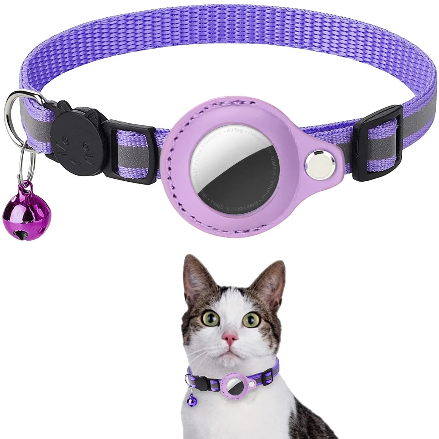 SmartTrack Cat Collar – Reflective, Anti-Choke Safety Collar with AirTag Holder