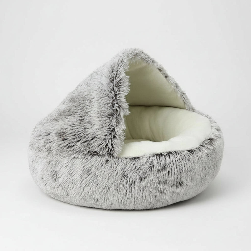Cozy Plush Pet Bed for Cats and Small Dogs