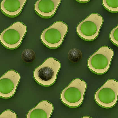 Rotating Avocado Catnip Toy for Cats - Teeth Cleaning Fun