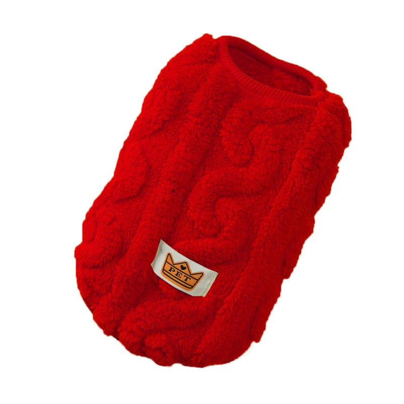 Warm Fleece Pet Sweater for Cats & Small Dogs