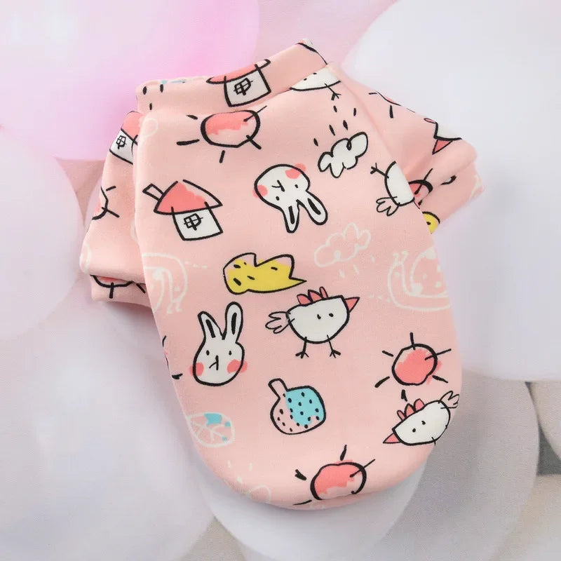 Warm Fleece Pet Hoodie for Small Dogs & Cats