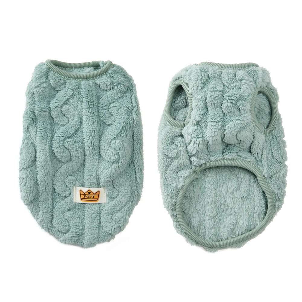 Warm Fleece Pet Sweater for Cats & Small Dogs