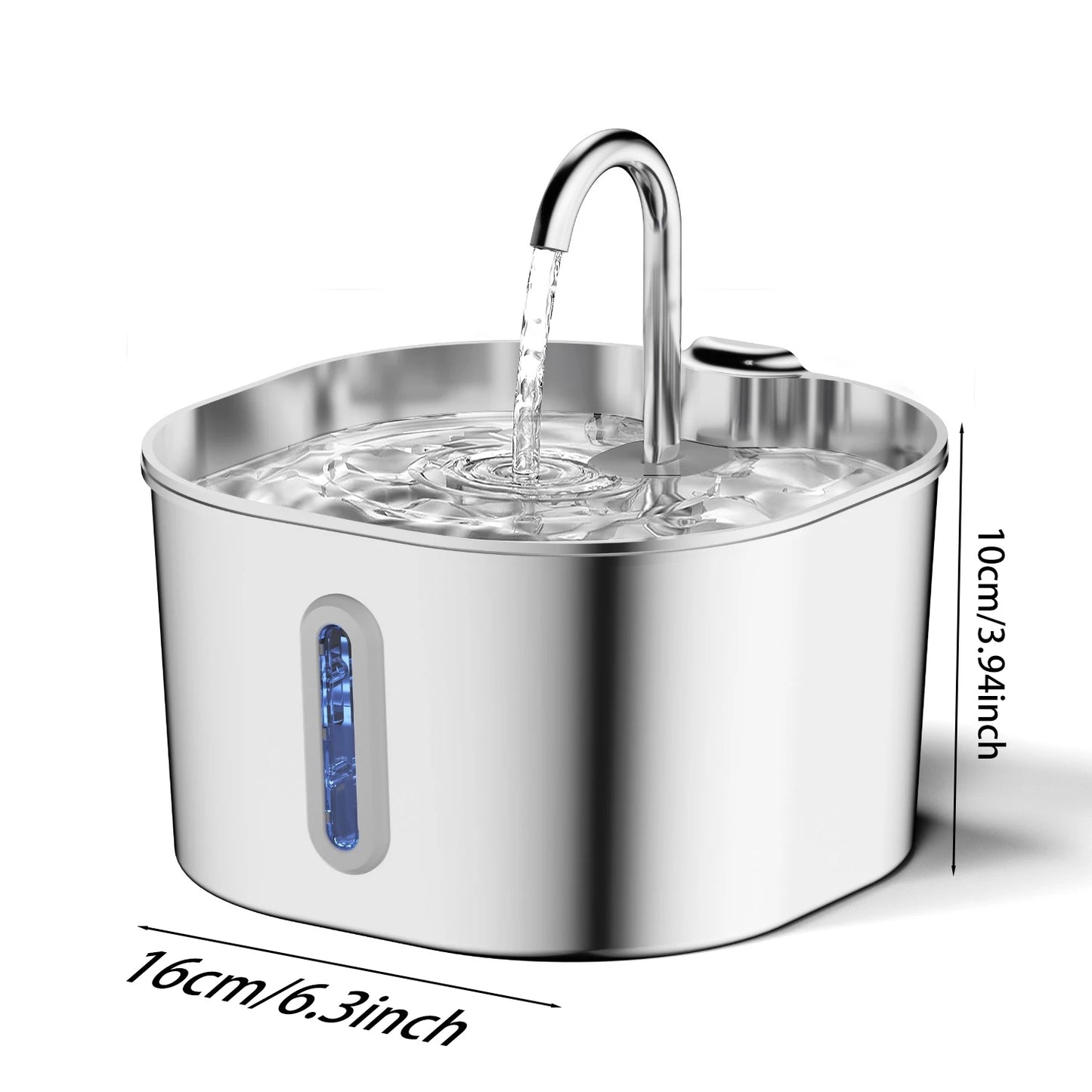 Automatic Pet Water Fountain - Stainless Steel