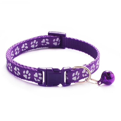 Colorful Pet Collar with Bell - Adjustable for Cats & Dogs