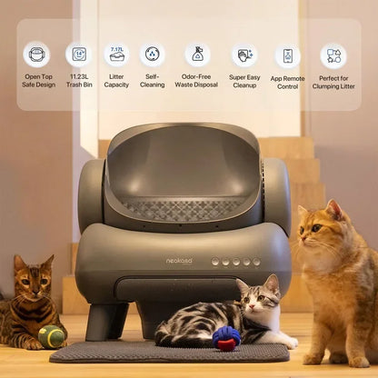 Smart Cat Litter Box - Silent, Self-Cleaning & App-Controlled