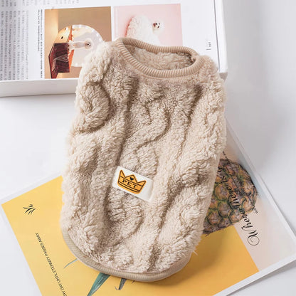 Warm Fleece Pet Sweater for Cats & Small Dogs