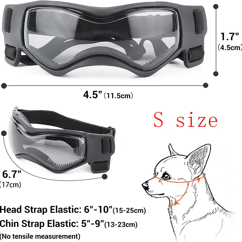 Stylish Dog Sunglasses with UV Protection for Small Breeds