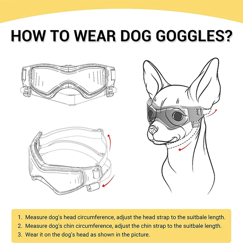 Stylish Dog Sunglasses with UV Protection for Small Breeds