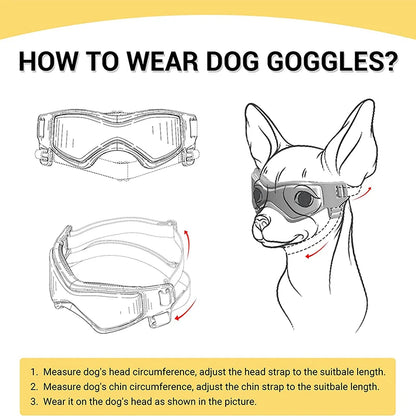 Stylish Dog Sunglasses with UV Protection for Small Breeds