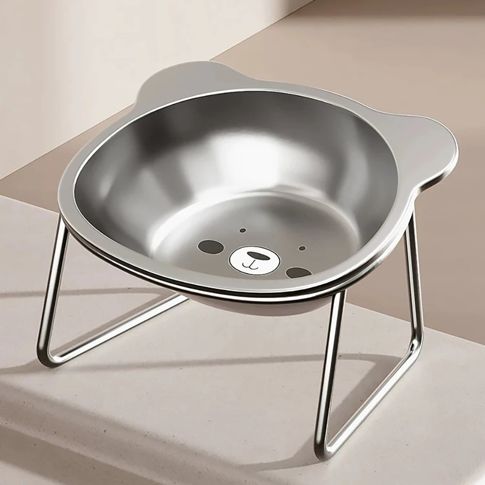 Elevated Stainless Steel Cat Bowls for Comfort
