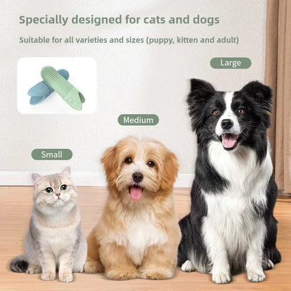360° Pet Finger Toothbrush for Cats & Dogs