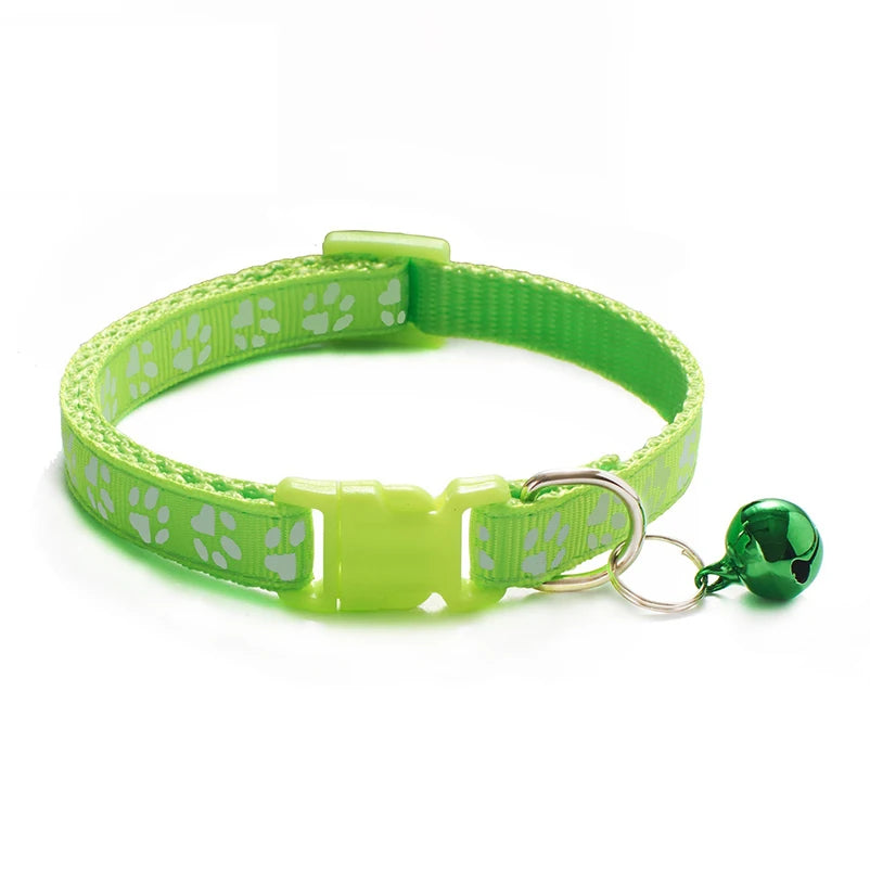 Colorful Pet Collar with Bell - Adjustable for Cats & Dogs