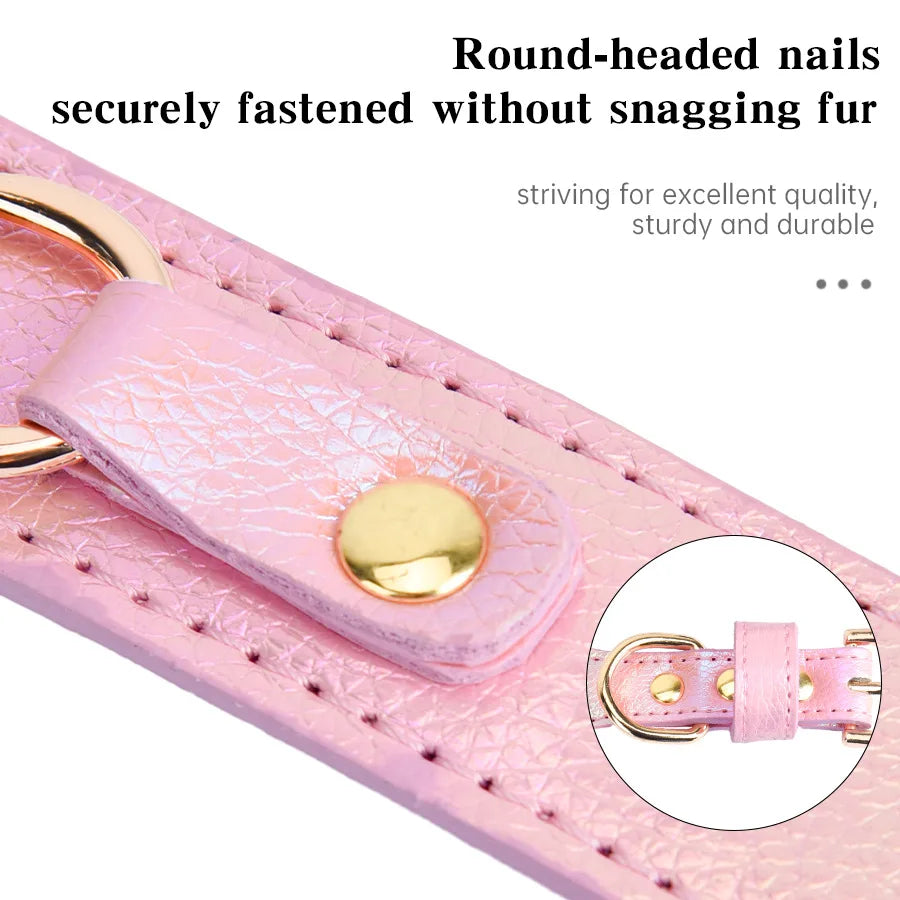 Elegant Rhinestone Heart Pet Collar - Adjustable & Comfortable