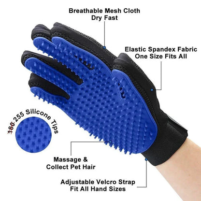 Silicone Pet Grooming Gloves for Easy Hair Removal
