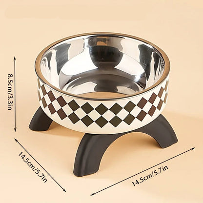 Anti-Tip Stainless Steel Pet Bowl with Non-Slip Base