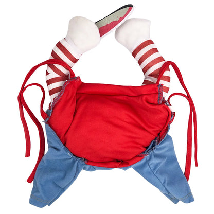 Killer Pet Costume - Funny & Safe Jumpsuit with Foam Knife for Dogs & Cats