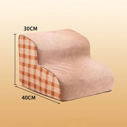 Luxury Memory Foam Pet Stairs - Non-Slip & Washable