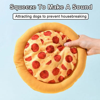 Irresistible Squeaky Dog Toys - Pizza & Doughnut Shapes