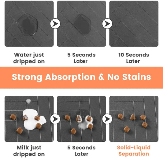 Non-Slip and Absorbent Feeding Mat