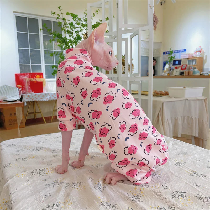 Warm Cotton Turtleneck Sweater for Hairless Cats