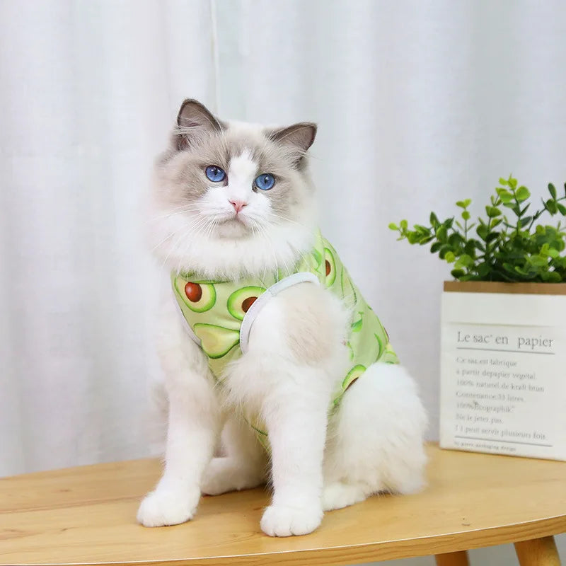 Breathable Anti-Licking Pet Surgery Suit for Cats & Small Dogs