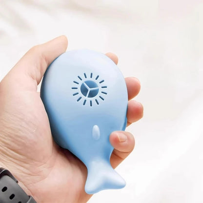 Whale-Shaped Interactive Cat Toy with Floating Ball & USB Fan