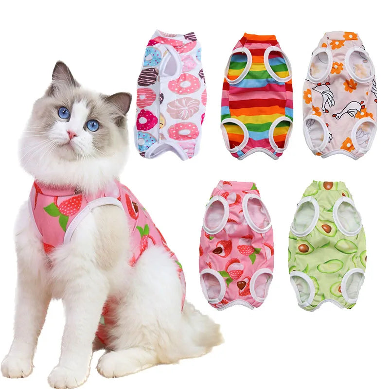 Breathable Anti-Licking Pet Surgery Suit for Cats & Small Dogs