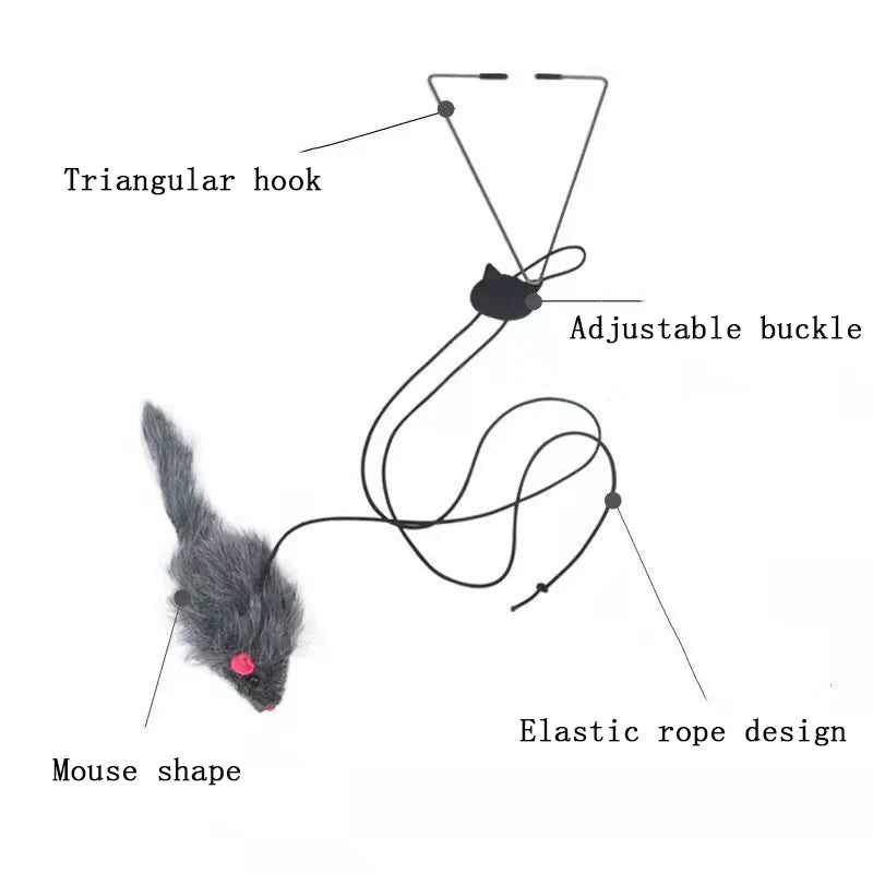 Interactive Cat Teaser Toy - Door Hanging Mouse