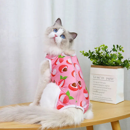Breathable Anti-Licking Pet Surgery Suit for Cats & Small Dogs