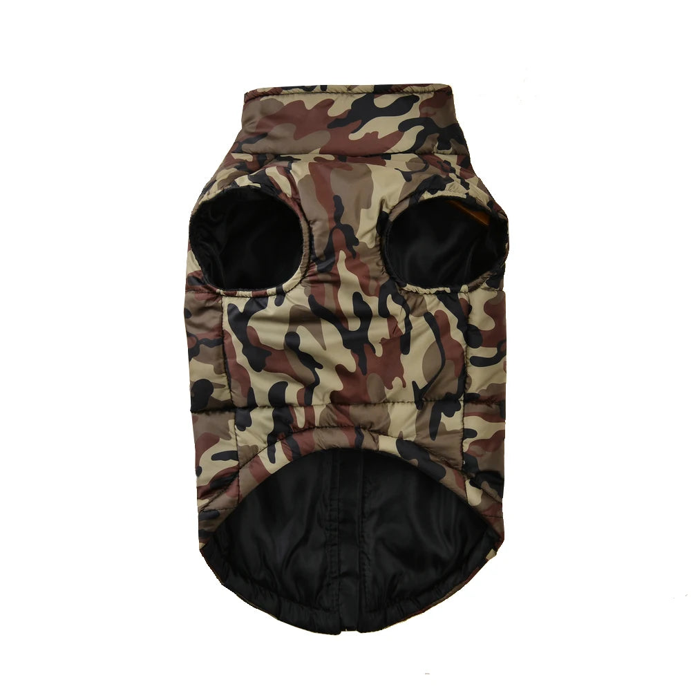 Waterproof Camouflage Winter Coat for Large Dogs